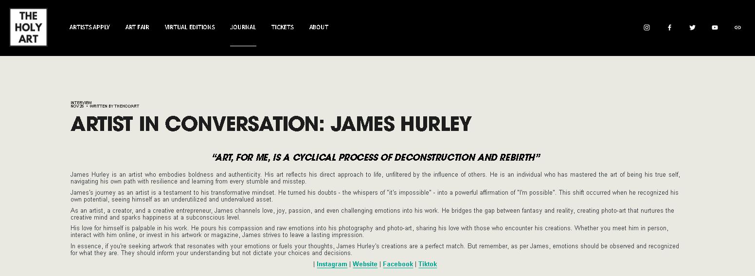 Artist Interview Holy Art (November 2023) MyCreativeImages